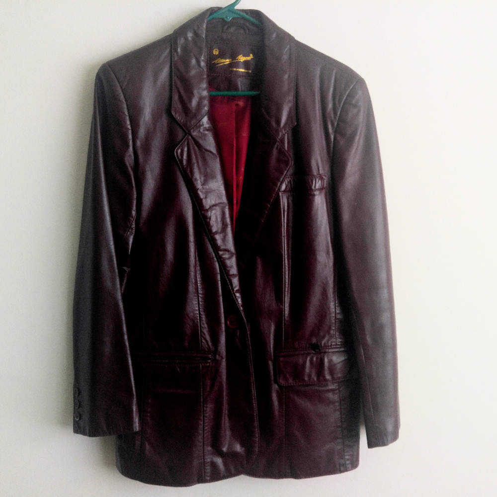 Etienne Aigner Vintage 1990s Genuine Leather Coat
